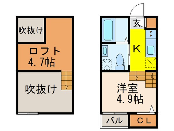 エスポワール堀田の物件間取画像